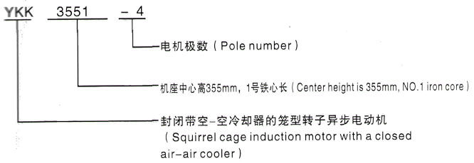 YKK系列(H355-1000)高压YKK4505-10/280KW三相异步电机西安泰富西玛电机型号说明